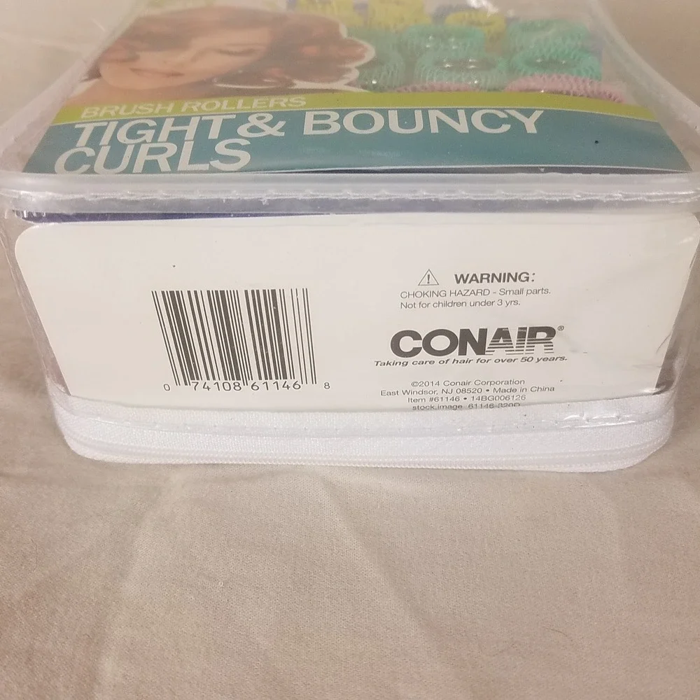 Conair Brush Rollers Women 36pc Multicolor New Tight Bouncy Curls Short Hair